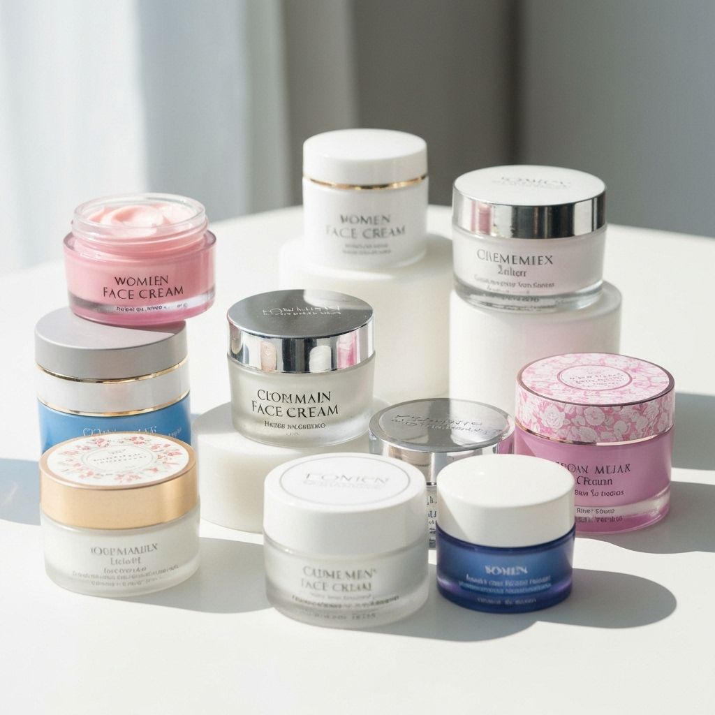 Women's face creams collection